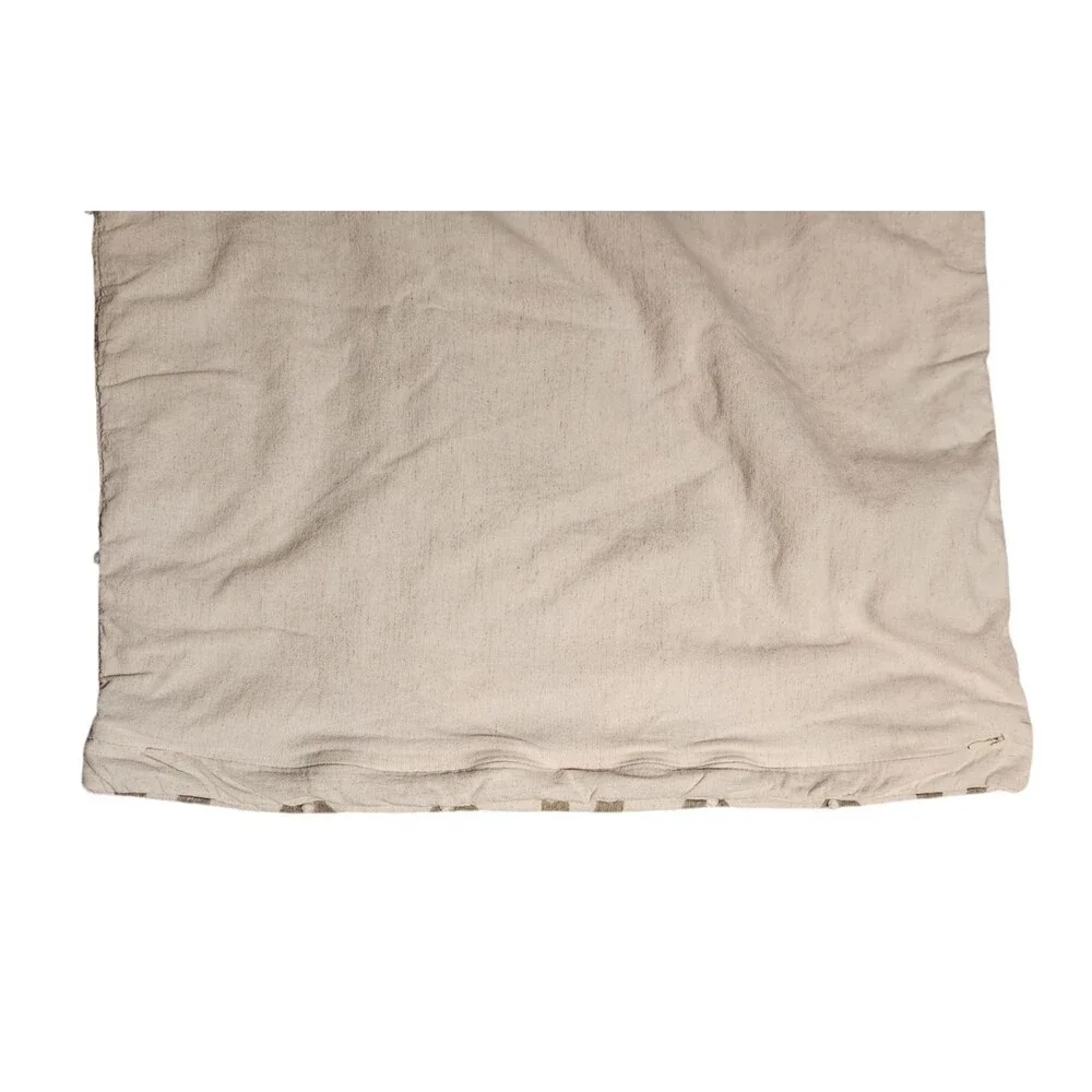 Pottery Barn Pillow Cover Textured Beige & Off White Linen Cotton Blend 24